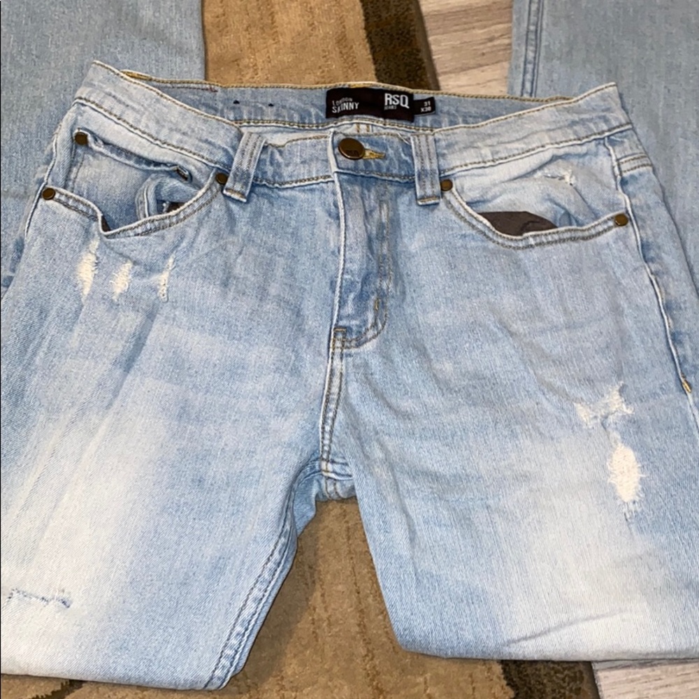 Light blue skinny jeans